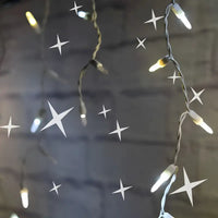 70 M5 Champagne - Warm White, Pure White, Cool White DreamSpark® Slow Fade LED Icicle Lights, White Wire