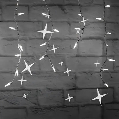 70 M5 Cool White Twinkle LED Icicle Lights Christmas Lights