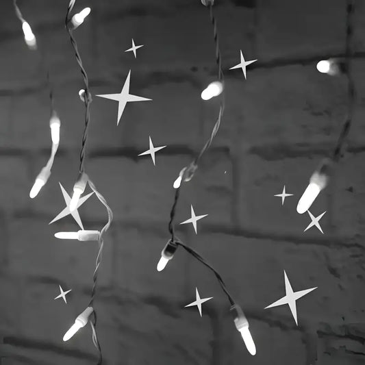 70 M5 Cool White Twinkle LED Icicle Lights Christmas Lights