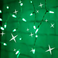 70 M5 Green DreamSpark® Slow Fade LED Icicle Lights, White Wire [CLOSEOUT]