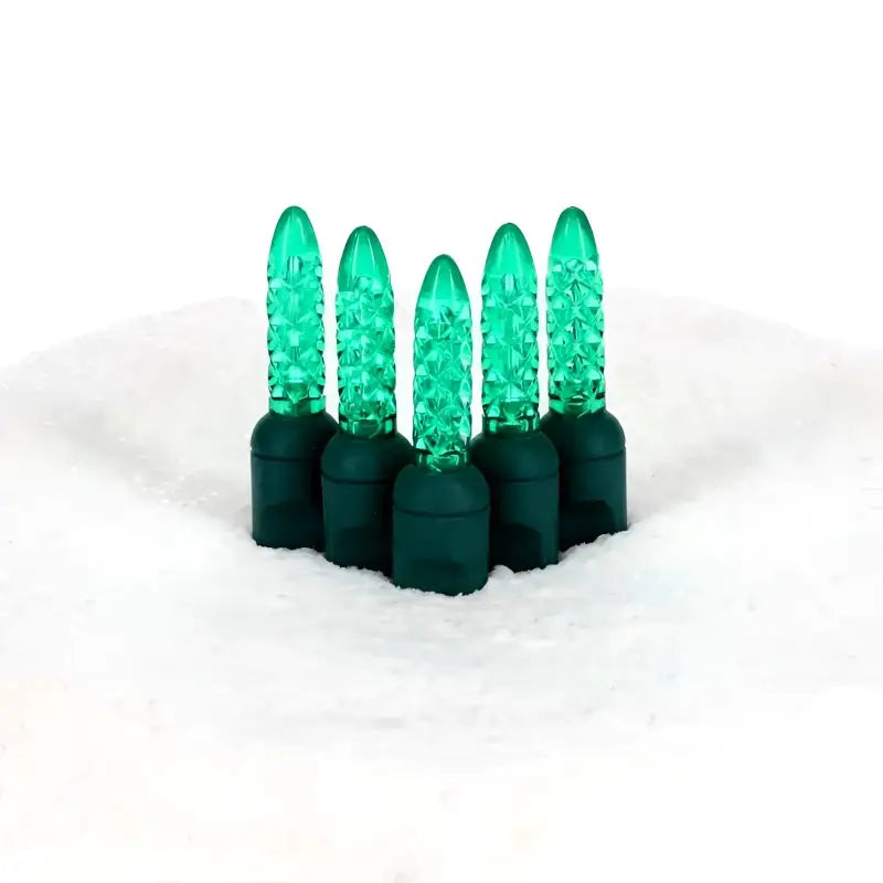 70 M5 Green LED Christmas Lights 4’’ Spacing - Christmas Lights