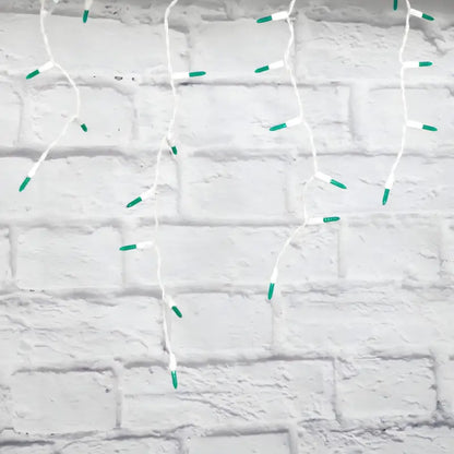 70 M5 Green LED Icicle Lights - Christmas Lights