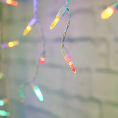 70 M5 Multicolor DreamSpark Slow Fade LED Icicle Lights Christmas Lights