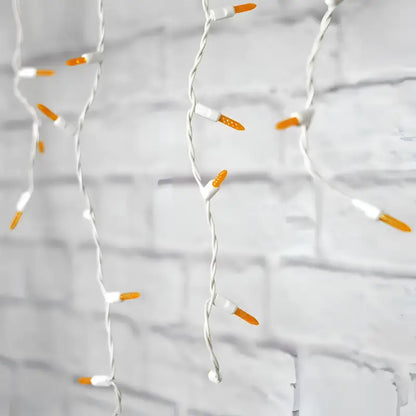 70 M5 Orange LED Icicle Lights Christmas Lights