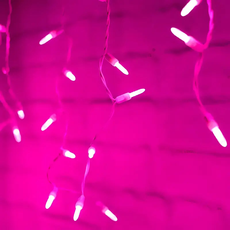 70 M5 Pink LED Icicle Lights Christmas Lights
