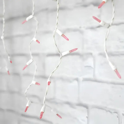 70 M5 Pink LED Icicle Lights Christmas Lights