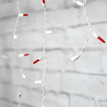 70 M5 Red Cool White LED Icicle Lights Christmas Lights