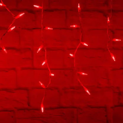 70 M5 Red DreamSpark Slow Fade LED Icicle Lights - Christmas Lights