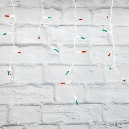 70 M5 Red Green DreamSpark Slow Fade LED Icicle Lights - Christmas Lights