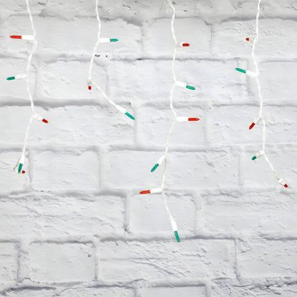 70 M5 Red Green LED Icicle Lights - Christmas Lights