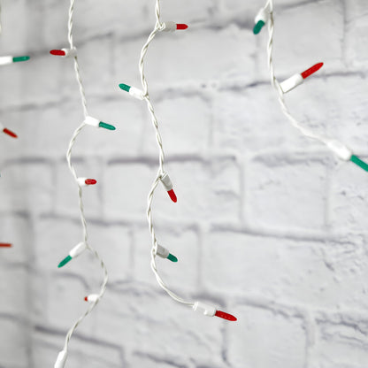 70 M5 Red Green LED Icicle Lights - Christmas Lights