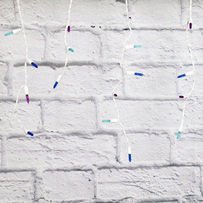 70 M5 Stardust Blue Purple Teal DreamSpark Slow Fade LED Icicle Lights - Christmas Lights