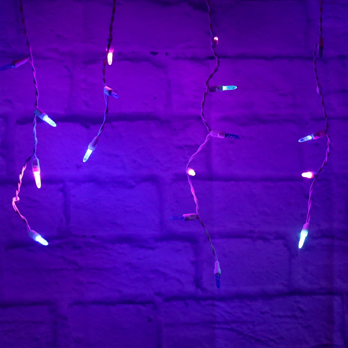 70 M5 Stardust Blue Purple Teal DreamSpark Slow Fade LED Icicle Lights - Christmas Lights