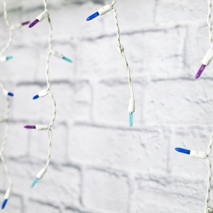 70 M5 Stardust Blue Purple Teal DreamSpark Slow Fade LED Icicle Lights - Christmas Lights