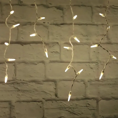 70 M5 Warm White DreamSpark Slow Fade LED Icicle Lights - Christmas Lights