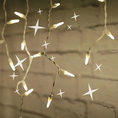 Icicle Warm White twinkle LED Christmas lights