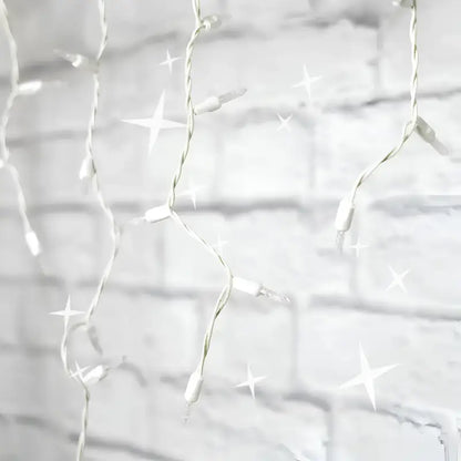 70 M5 Warm White Twinkle LED Icicle Lights Christmas Lights