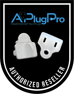 Weatherproof Electrical Plug Extension Cord Gaskets and Green Covers 10 Pack
