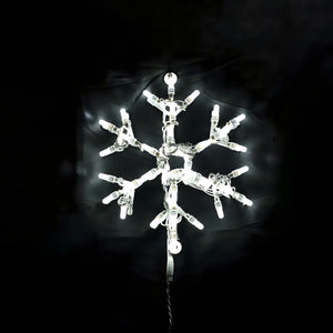 4ft Tall Let It Snow w/ RGB Lights and 7 Snowflakes - Designer Series Display - Complete Scene