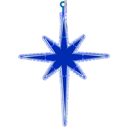 20" Blue LED Bethlehem Star with Blue Acrylic Center