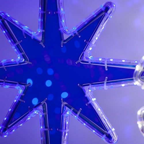 20" Blue LED Bethlehem Star with Blue Acrylic Center