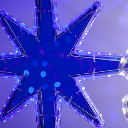 20" Blue LED Bethlehem Star with Blue Acrylic Center