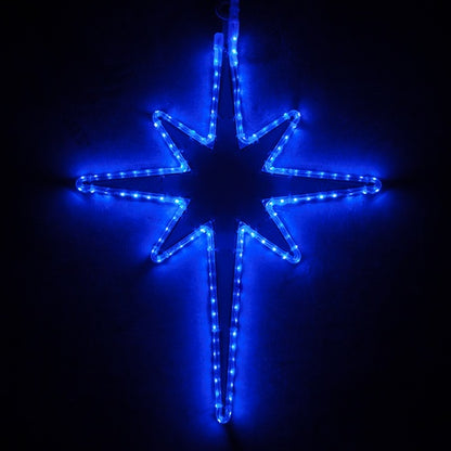 20" Blue LED Bethlehem Star with Blue Acrylic Center