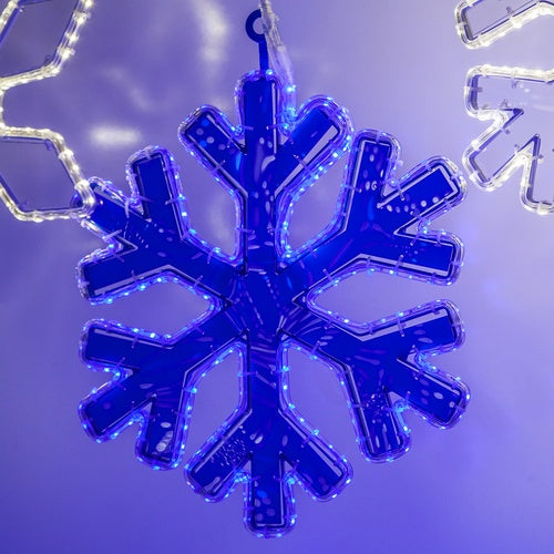 16" Blue 18 Point Snowflake with Blue Acrylic Center