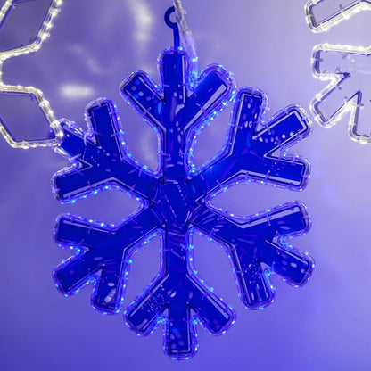 16" Blue 18 Point Snowflake with Blue Acrylic Center