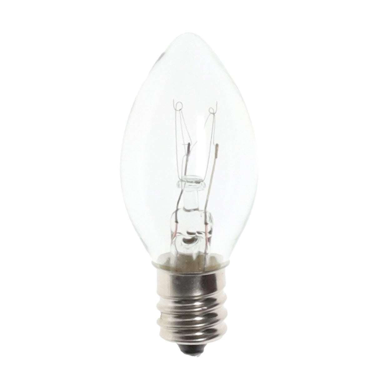 C7 Incandescent Christmas Light Bulbs, Clear, Transparent, Pack of 25 [CLOSEOUT] - The Christmas Light Emporium