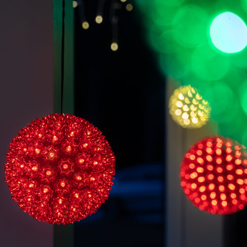7.5" Red 5mm LED Starlight Sphere
