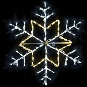 4ft Tall Let It Snow w/ RGB Lights and 7 Snowflakes - Designer Series Display - Complete Scene