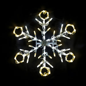 4ft Tall Let It Snow w/ RGB Lights and 7 Snowflakes - Designer Series Display - Complete Scene