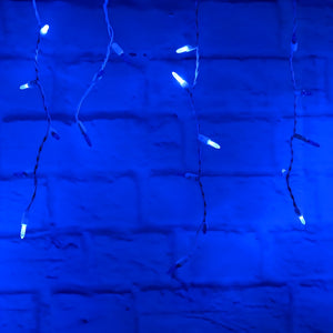 M5 LED Smooth Fade Blue LED Icicle Lights, DreamSpark, 70 Bulbs, 7.5ft Long, White Wire