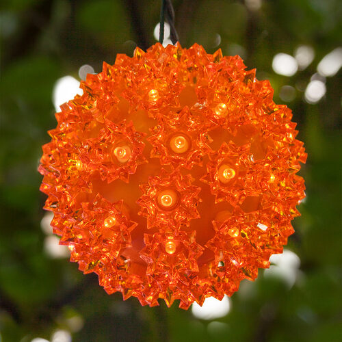 6" Orange 5mm LED Starlight Sphere
