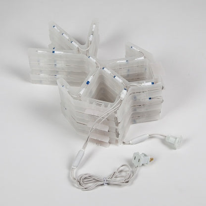 36" LED Folding Snowflake, Blue and Cool White Lights