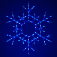 36" LED Folding Snowflake, Blue Lights