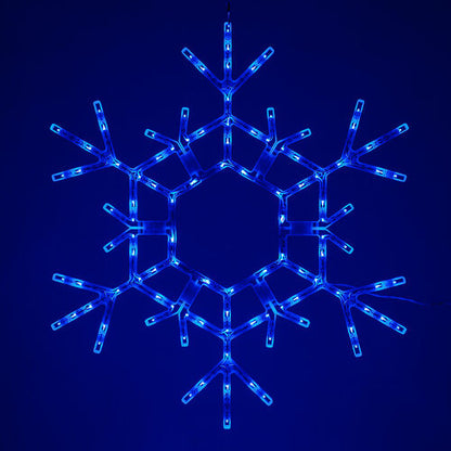 36" LED Folding Snowflake, Blue Lights