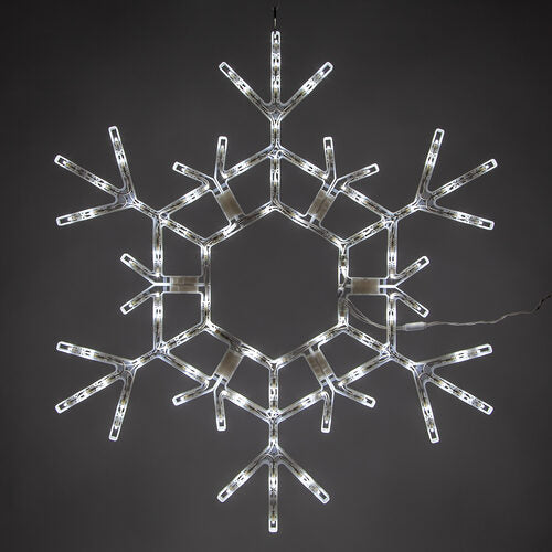 36" LED Folding Snowflake, Cool White Lights