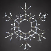 36" Folding Snowflake, Cool White Twinkle Lights