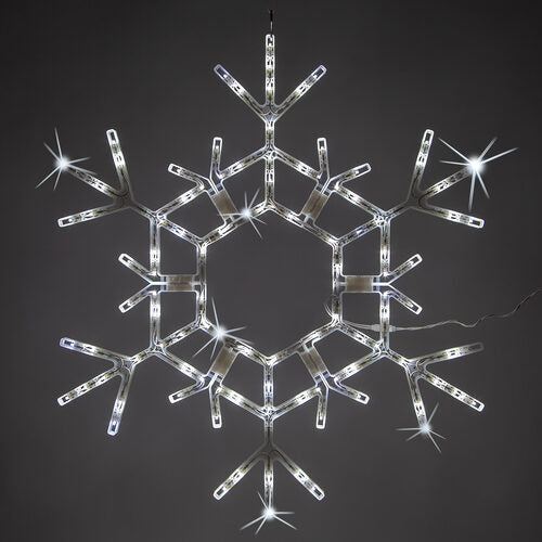 36" Folding Snowflake, Cool White Twinkle Lights