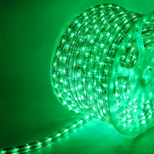 Rope Light, Green, 1/2" LED, 150' Spool