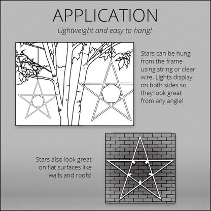32" Warm White LED Folding Star