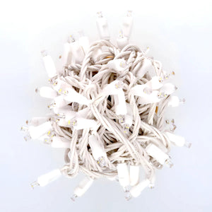 5mm LED Smooth Fade Lights, DreamSpark, Warm White, 70 Bulbs, 4" Spacing, White Wire