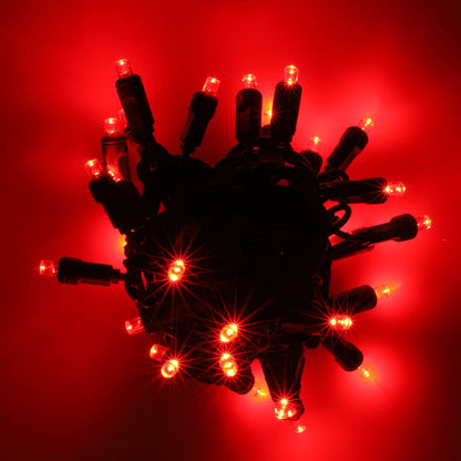 5mm LED Strobe Lights, QuadSpark, Red Strobe Lights, Strobing/Static, 50 Bulbs, 6" Spacing