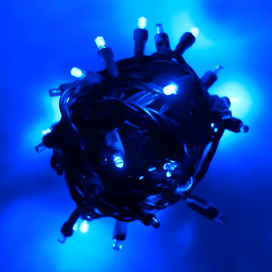 5mm LED Strobe Lights, SuperSpark, Blue Strobe Light String, 50 Bulbs, 6" Spacing