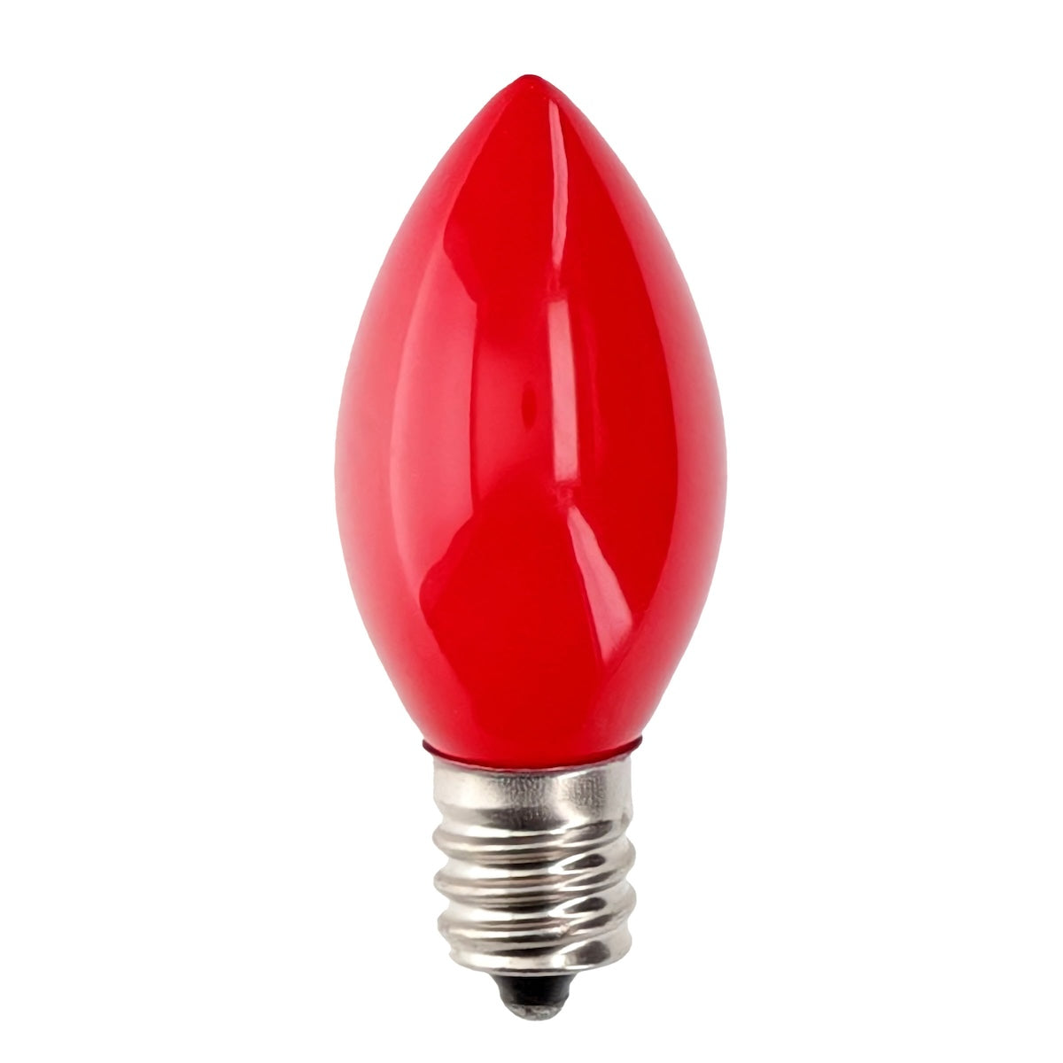 C7 Incandescent Christmas Light Bulbs, Red, Opaque, Pack of 25 [CLOSEOUT] - The Christmas Light Emporium