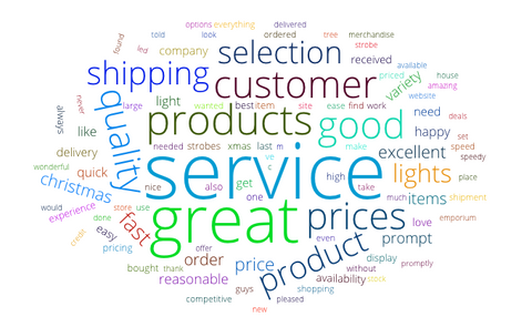 The Christmas Light Emporium LED Christmas Lights Net Promoter Score Cloud