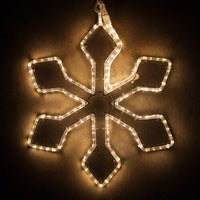 16" Warm White 6 Point Snowflake with Clear Acrylic Center