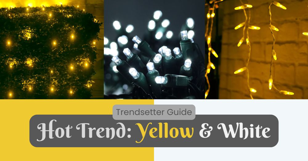 Yellow Christmas Lights With White Are 2025’s Brightest Trend
